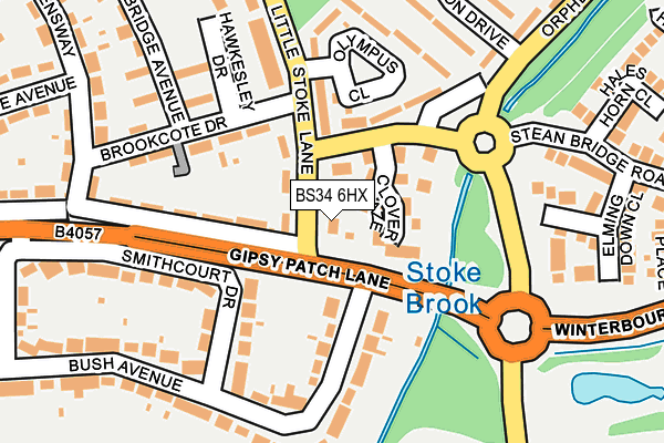 BS34 6HX map - OS OpenMap – Local (Ordnance Survey)