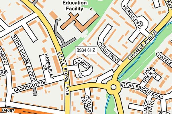 BS34 6HZ map - OS OpenMap – Local (Ordnance Survey)