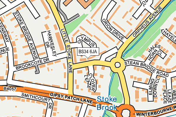 BS34 6JA map - OS OpenMap – Local (Ordnance Survey)