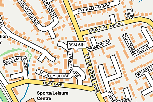 BS34 6JH map - OS OpenMap – Local (Ordnance Survey)