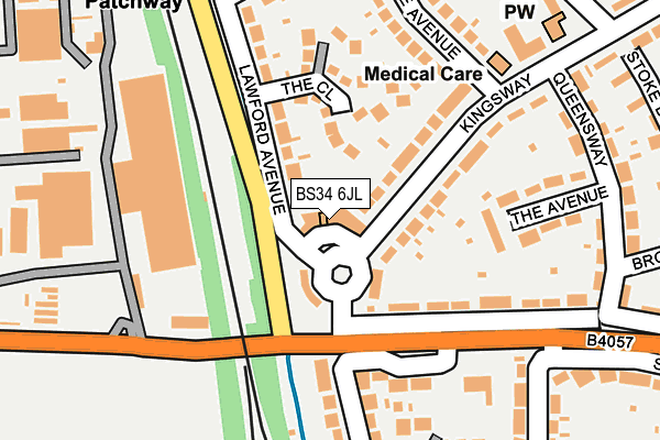 BS34 6JL map - OS OpenMap – Local (Ordnance Survey)