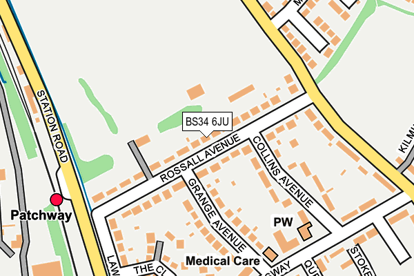 BS34 6JU map - OS OpenMap – Local (Ordnance Survey)