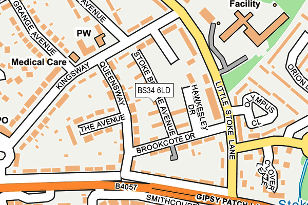 BS34 6LD map - OS OpenMap – Local (Ordnance Survey)