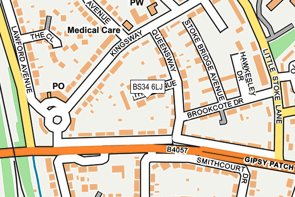 BS34 6LJ map - OS OpenMap – Local (Ordnance Survey)