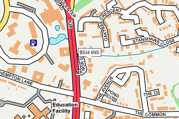 BS34 6NS map - OS OpenMap – Local (Ordnance Survey)
