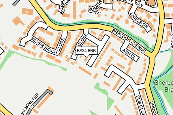 BS34 6RB map - OS OpenMap – Local (Ordnance Survey)
