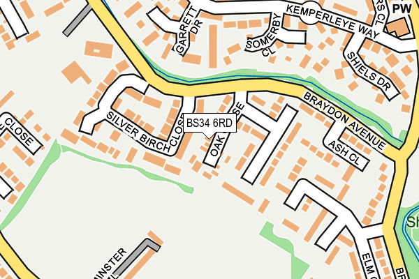 BS34 6RD map - OS OpenMap – Local (Ordnance Survey)