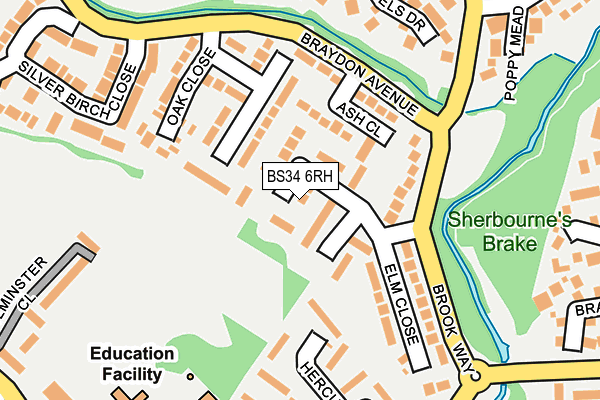 BS34 6RH map - OS OpenMap – Local (Ordnance Survey)