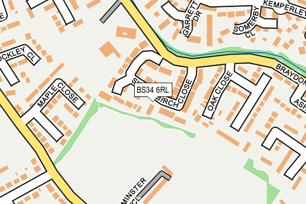 BS34 6RL map - OS OpenMap – Local (Ordnance Survey)