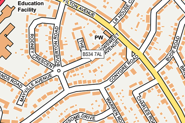 BS34 7AL map - OS OpenMap – Local (Ordnance Survey)