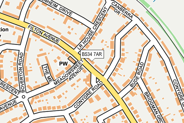 BS34 7AR map - OS OpenMap – Local (Ordnance Survey)