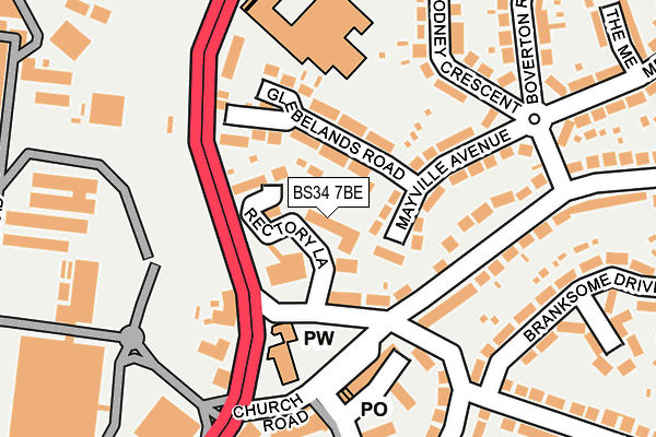BS34 7BE map - OS OpenMap – Local (Ordnance Survey)