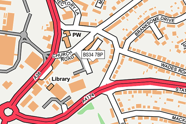 BS34 7BP map - OS OpenMap – Local (Ordnance Survey)