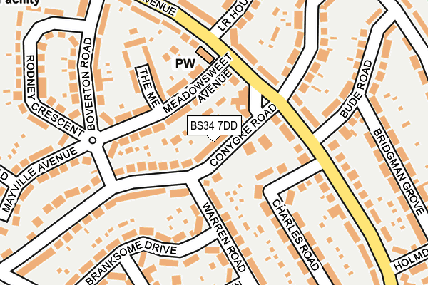 BS34 7DD map - OS OpenMap – Local (Ordnance Survey)