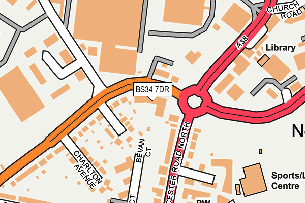 BS34 7DR map - OS OpenMap – Local (Ordnance Survey)