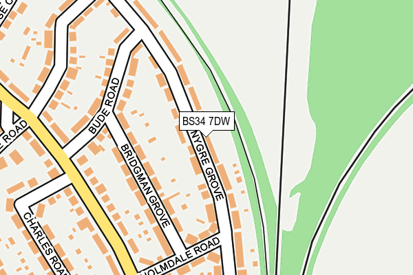 BS34 7DW map - OS OpenMap – Local (Ordnance Survey)