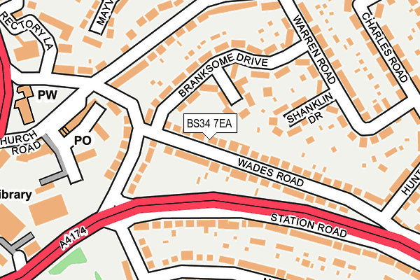 BS34 7EA map - OS OpenMap – Local (Ordnance Survey)