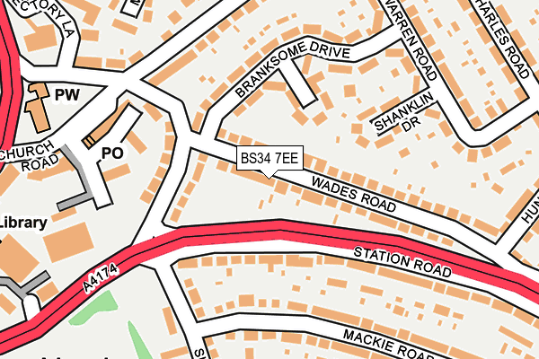 BS34 7EE map - OS OpenMap – Local (Ordnance Survey)