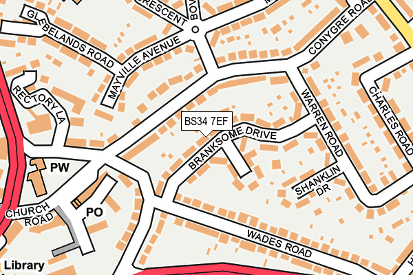 BS34 7EF map - OS OpenMap – Local (Ordnance Survey)