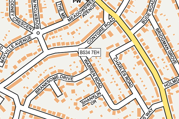 BS34 7EH map - OS OpenMap – Local (Ordnance Survey)