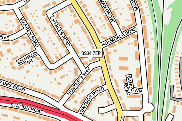 BS34 7EP map - OS OpenMap – Local (Ordnance Survey)