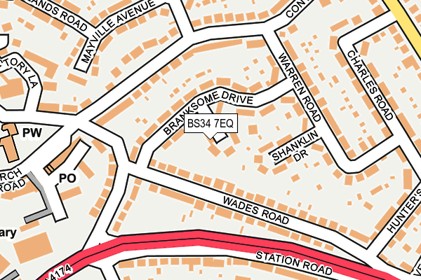 BS34 7EQ map - OS OpenMap – Local (Ordnance Survey)