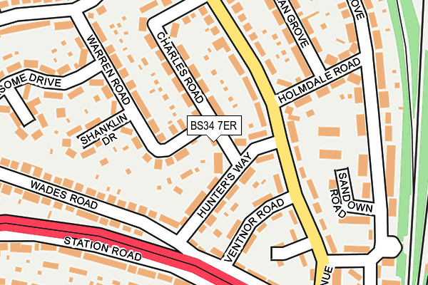 BS34 7ER map - OS OpenMap – Local (Ordnance Survey)