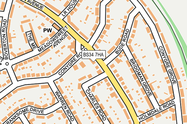 BS34 7HA map - OS OpenMap – Local (Ordnance Survey)