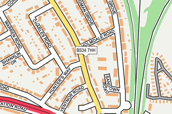 BS34 7HH map - OS OpenMap – Local (Ordnance Survey)