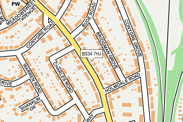 BS34 7HJ map - OS OpenMap – Local (Ordnance Survey)