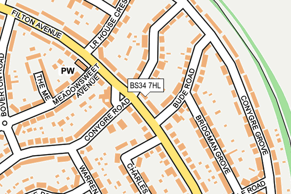 BS34 7HL map - OS OpenMap – Local (Ordnance Survey)