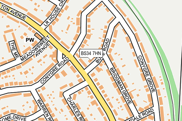 BS34 7HN map - OS OpenMap – Local (Ordnance Survey)