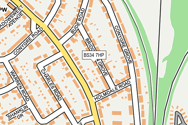 BS34 7HP map - OS OpenMap – Local (Ordnance Survey)