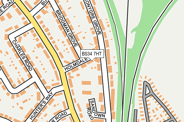 BS34 7HT map - OS OpenMap – Local (Ordnance Survey)