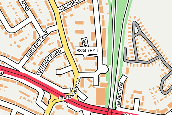 BS34 7HY map - OS OpenMap – Local (Ordnance Survey)