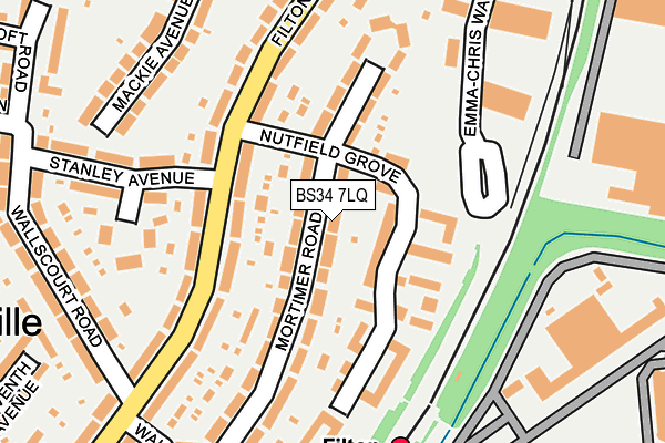 BS34 7LQ map - OS OpenMap – Local (Ordnance Survey)