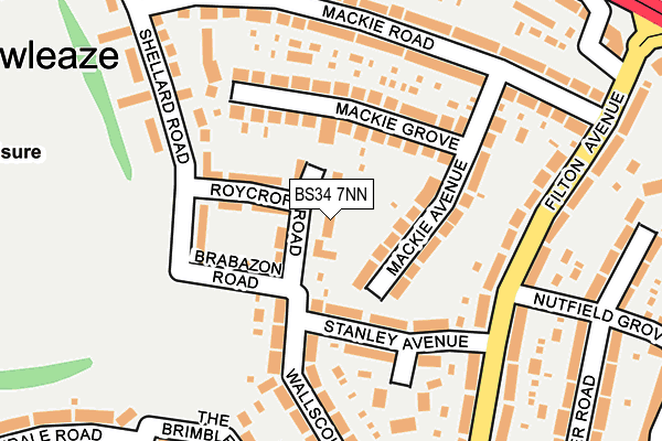 BS34 7NN map - OS OpenMap – Local (Ordnance Survey)