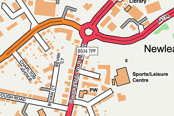 BS34 7PF map - OS OpenMap – Local (Ordnance Survey)