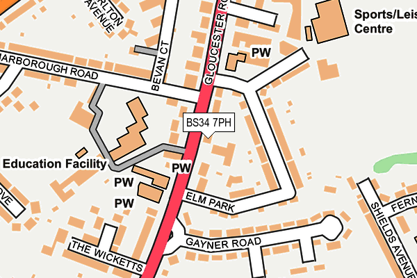 BS34 7PH map - OS OpenMap – Local (Ordnance Survey)