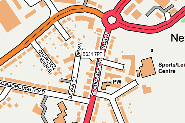 BS34 7PT map - OS OpenMap – Local (Ordnance Survey)