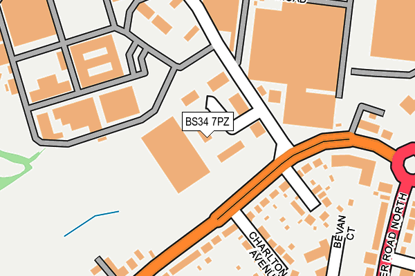 BS34 7PZ map - OS OpenMap – Local (Ordnance Survey)