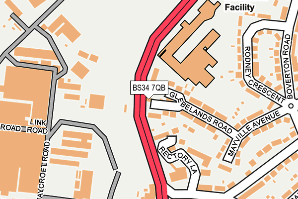 BS34 7QB map - OS OpenMap – Local (Ordnance Survey)
