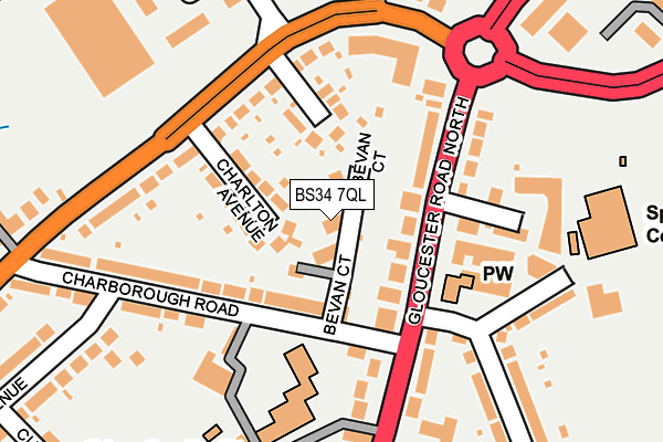 BS34 7QL map - OS OpenMap – Local (Ordnance Survey)