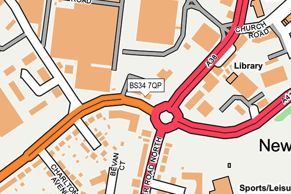 BS34 7QP map - OS OpenMap – Local (Ordnance Survey)