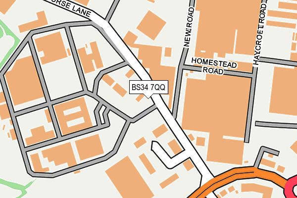 BS34 7QQ map - OS OpenMap – Local (Ordnance Survey)