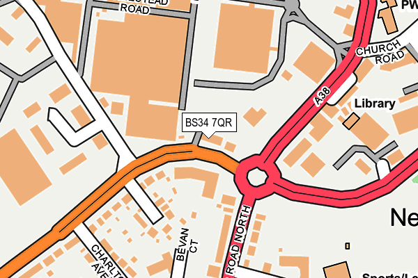 BS34 7QR map - OS OpenMap – Local (Ordnance Survey)