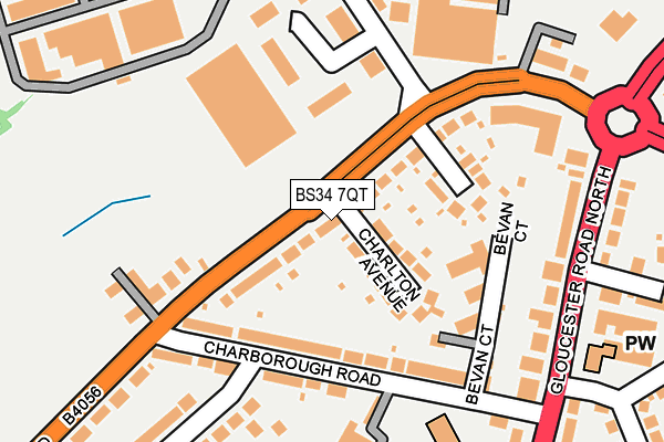 BS34 7QT map - OS OpenMap – Local (Ordnance Survey)