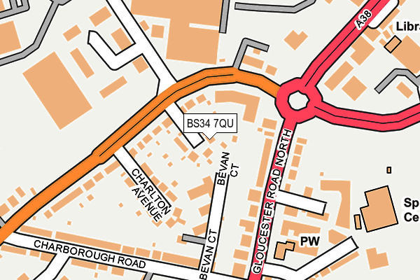 BS34 7QU map - OS OpenMap – Local (Ordnance Survey)