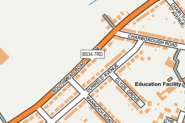BS34 7RD map - OS OpenMap – Local (Ordnance Survey)