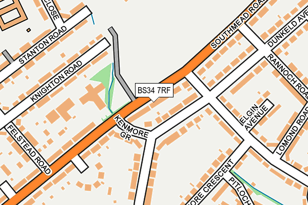 BS34 7RF map - OS OpenMap – Local (Ordnance Survey)